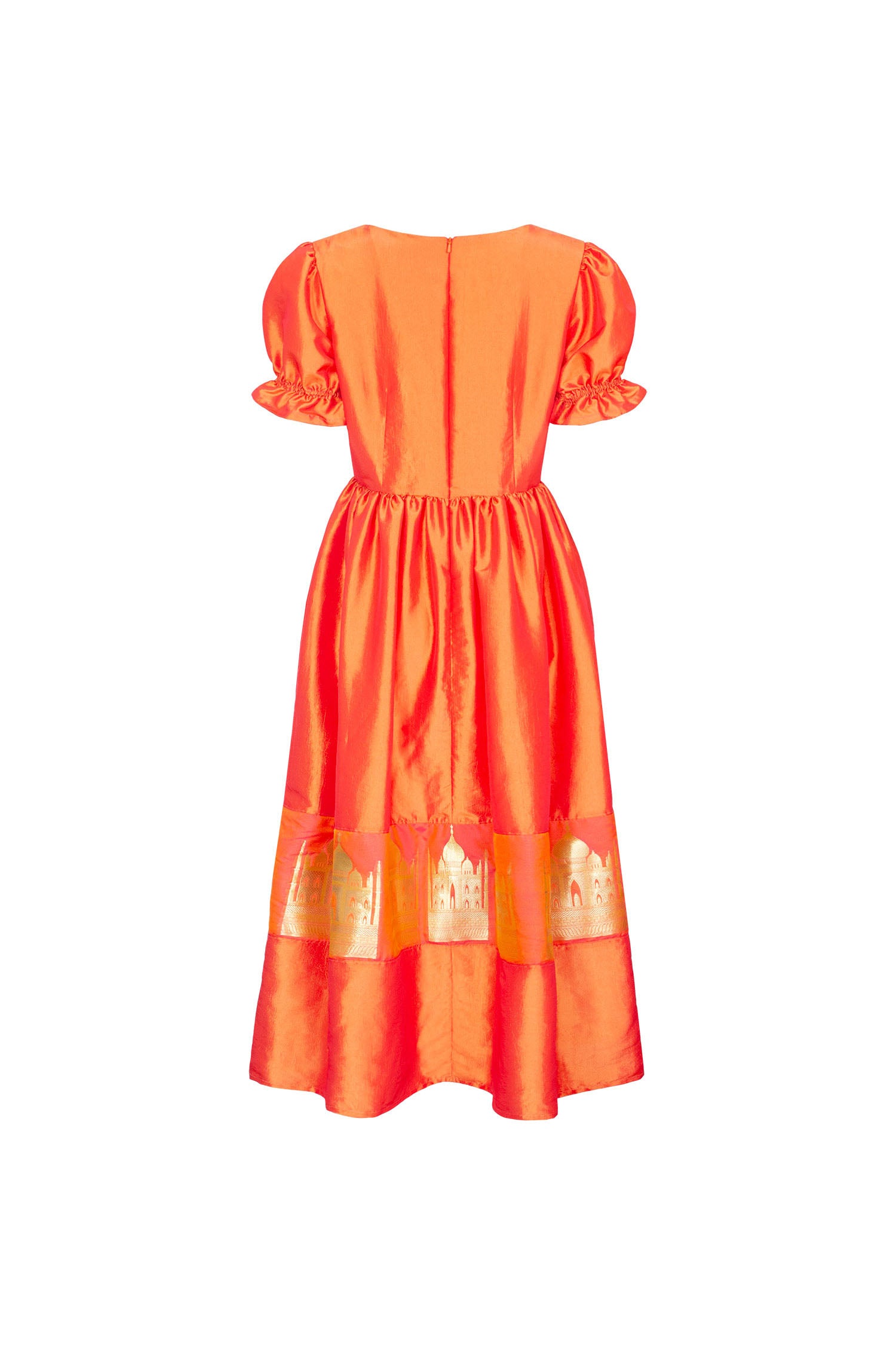 Parvardai dress - orange taffeta